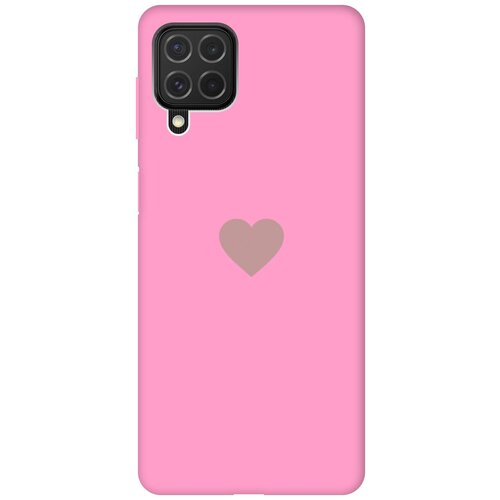 Силиконовый чехол на Samsung Galaxy M32, Самсунг М32 Silky Touch Premium с принтом Heart розовый силиконовый чехол на samsung galaxy m32 самсунг м32 silky touch premium с принтом heart голубой