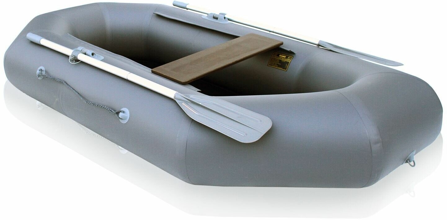 Лодка ПВХ "Компакт-220N"- НД надувное дно (серый цвет) упаковка-мешок оксфорд
