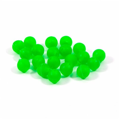 Бусина фидерная Namazu Soft Beads, PVC, d-6 мм, круглая, цв. темно-зеленый (20 шт.)
