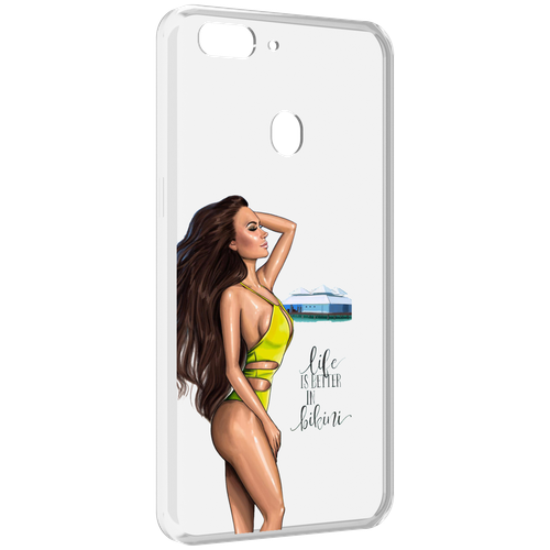 Чехол MyPads Девушка-в-купальнике для Oppo Realme 2 задняя-панель-накладка-бампер