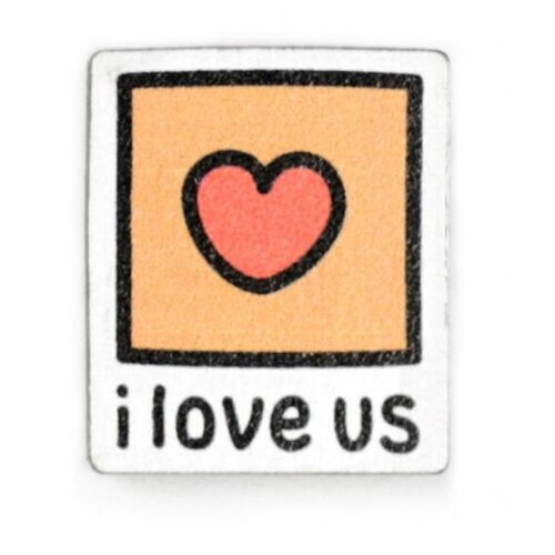 Значок-пин деревянный Waf-waf Снимок на память