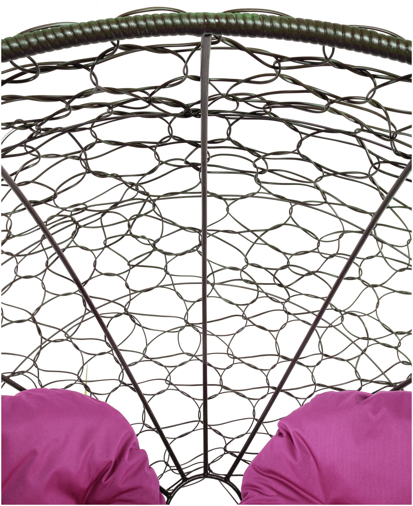 Кресло чёрное M-Group Апельсин ротанг, 11520408 розовая подушка - фотография № 17