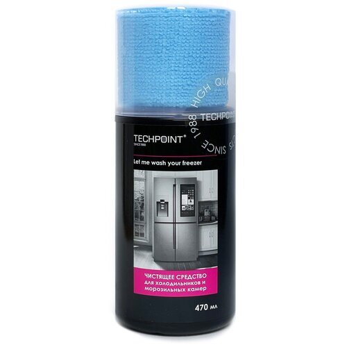 Чистящее средство для холодильников и морозильных камер + микрофибра 30*30 см, 470 мл, Techpoint