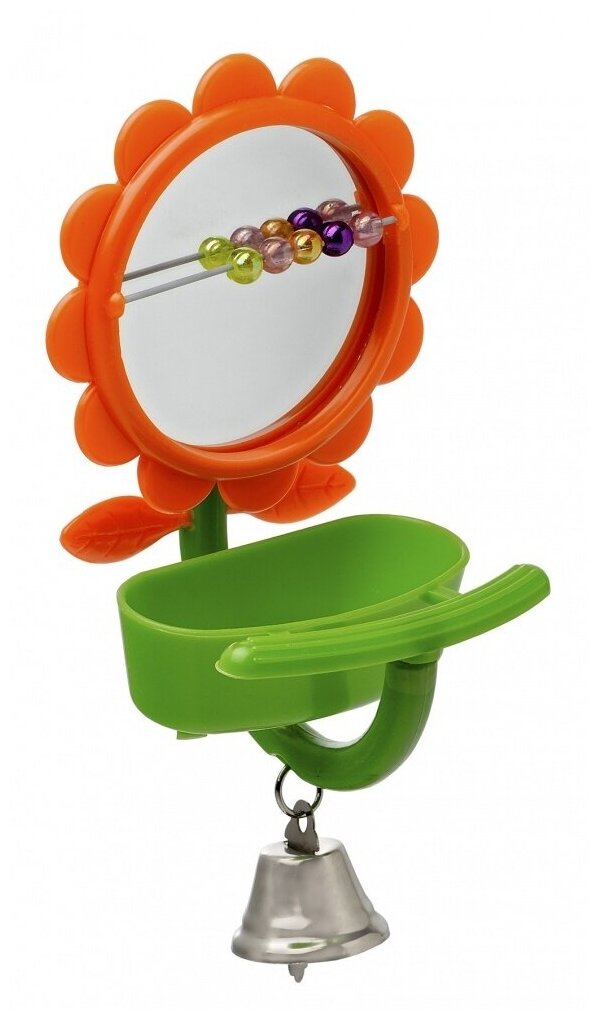 Triol игрушка для птиц зеркальце с кормушкой 75 х 15 см