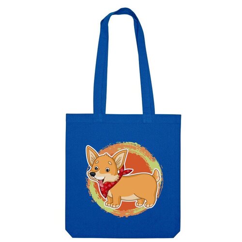Сумка шоппер Us Basic, синий сумка корги мультяшная собака оранжевый