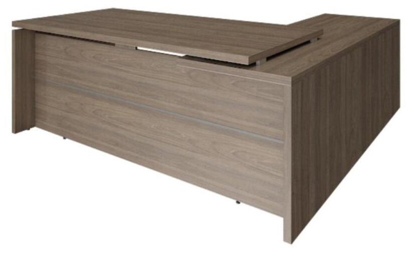 фото Стол руководителя левый Yalta Riva LT. C-20L Вяз Благородный 2000*2000*750