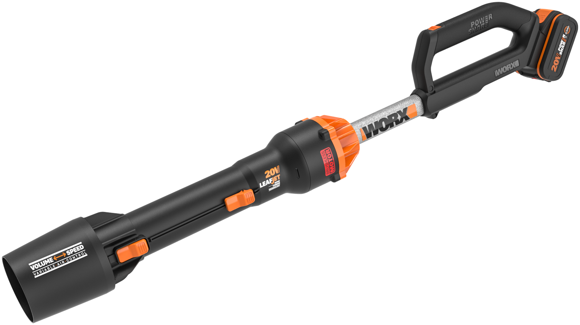 Аккумуляторная воздуходувка бесщеточная WORX WG543E 20В 4 АЧ х 1 ЗУ 2А коробка