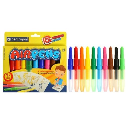 Centropen Фломастеры - блопены 10 цветов Centropen 1500/10 AirPens Rainbow Colours