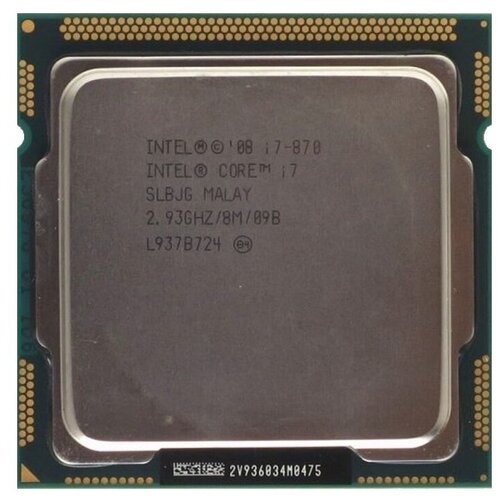Процессор Intel Core i7-870 Lynnfield LGA1156, 4 x 2930 МГц, OEM процессор intel xeon x3480 lynnfield lga1156 4 x 3067 мгц oem