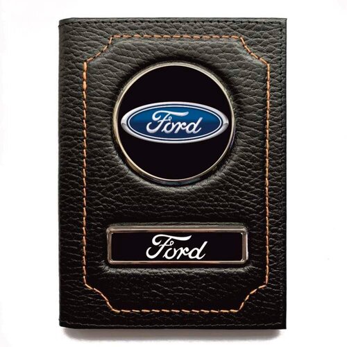 Обложка для автодокументов Ford, черный
