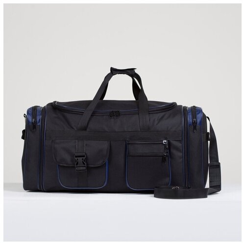 фото Сумка спортивная, отдел на молнии, с увеличением, 4 наружных кармана, длинный ремень, цвет серый recom