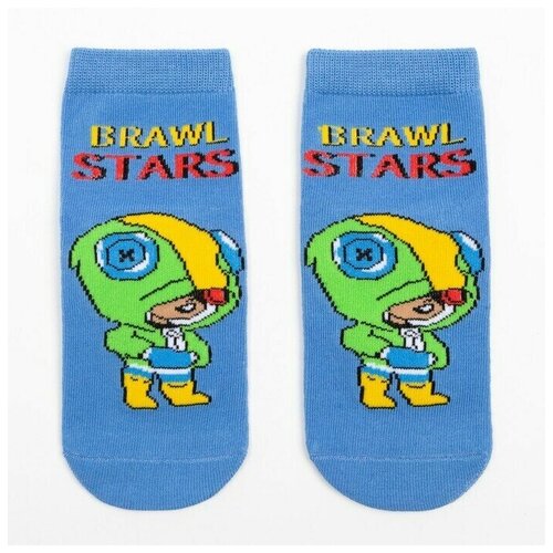 Носки размер 18, голубой детские укороченные носки с героями brawl stars 5 пар 14 см 5 6 лет