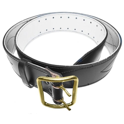 фото Тм вз ремень офицерский с подкладом (черный), латунь, 1 рост (83-103 см) 110 воензаказ