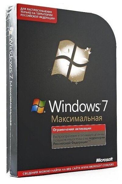 Microsoft Windows 7 Ultimate Russian DVD