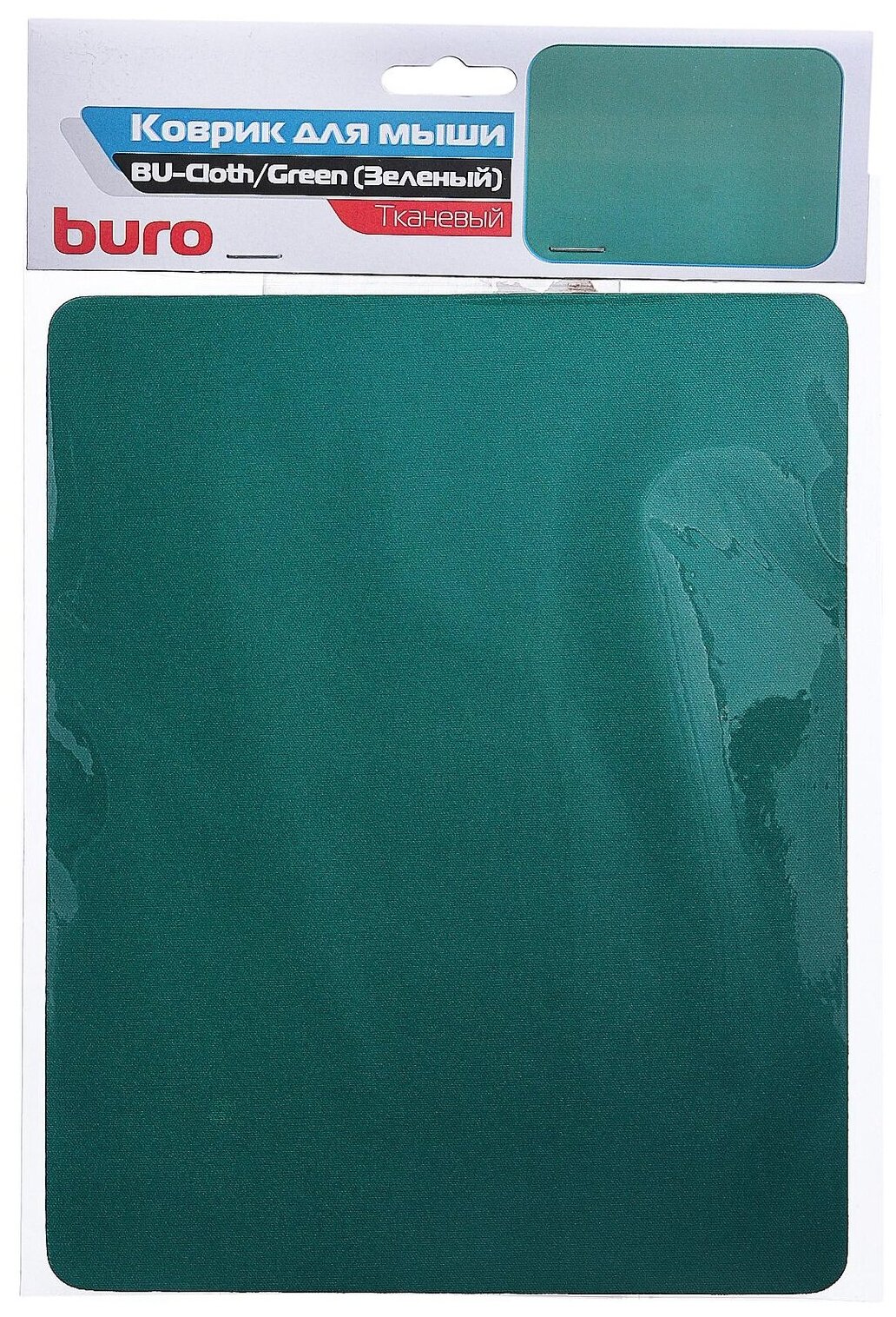 Коврик для мыши Buro BU-CLOTH зеленый 230x180x3мм