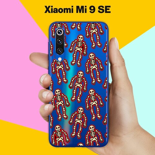 Силиконовый чехол на Xiaomi Mi 9 SE Скелет / для Сяоми Ми 9 СЕ чехол книжка на xiaomi mi 9 se сяоми ми 9 се c принтом город у моря золотистый