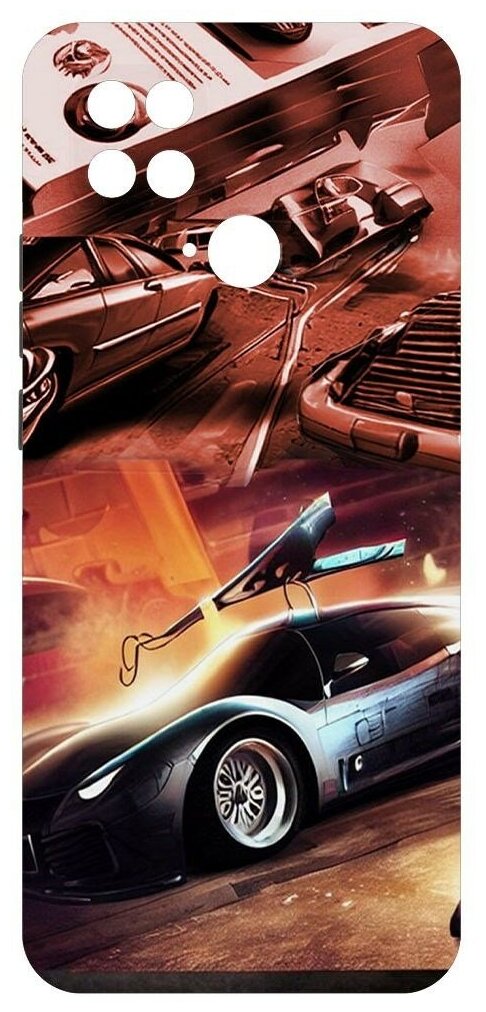 Чехол-накладка Krutoff Soft Case Автодинамика для Xiaomi Poco C40 черный