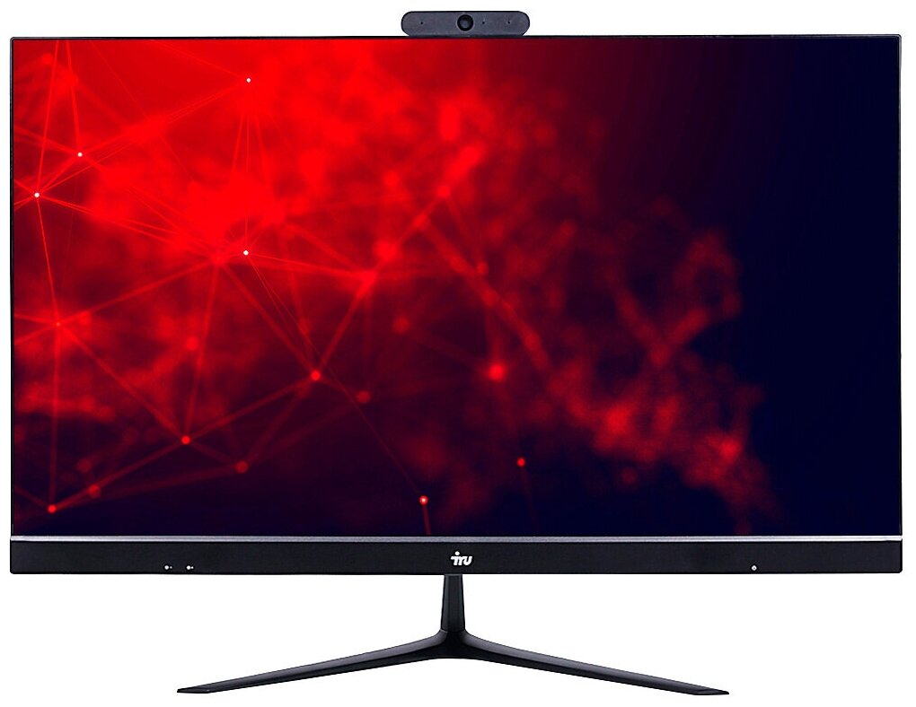 Моноблок IRU Office P2310H4 23.8" Full HD Cel G5905 (3.5) 4Gb SSD240Gb UHDG 610 Free DOS GbitEth WiFi BT 120W Cam черный 1920x1080 (RUS)