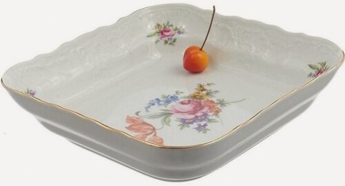 Изображение товара Салатник квадратный Bernadotte "Мейсенский букет" 25 см