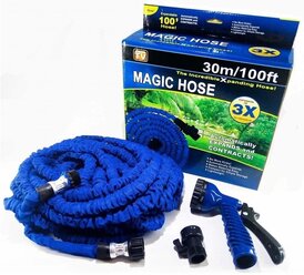 Комплект для полива XHOSE Magic Hose (с распылителем), 3/4" (19 мм), 30 м, синий
