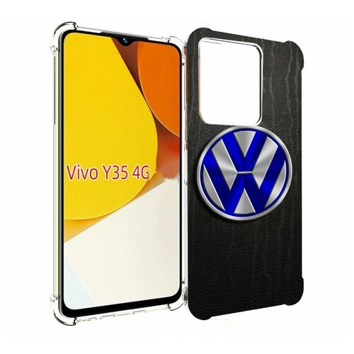 Чехол MyPads volkwagen-фольксваген-3 для Vivo Y35 4G 2022 / Vivo Y22 задняя-панель-накладка-бампер