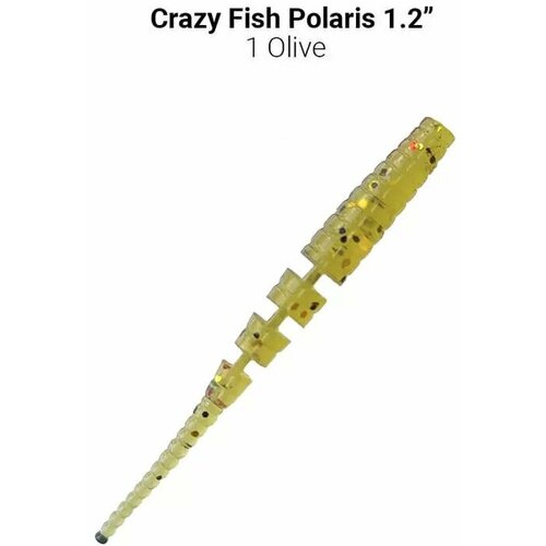 Силиконовые приманки Crazy Fish Polaris 1.2 61-30-1-6, 16шт.