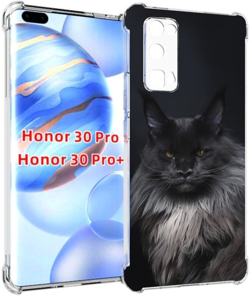 Чехол задняя-панель-накладка-бампер MyPads кошка мейн кун 2 для Huawei Honor 30 Pro/Honor 30 Pro plus + (EBG-AN10) противоударный