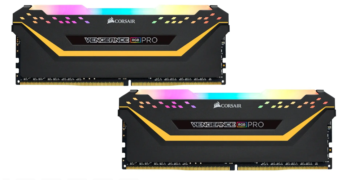 Комплект модулей памяти Corsair VENGEANCE RGB PRO CMW16GX4M2E3200C16 16 ГБ (2 x 8 ГБ) DDR4 DRAM 3200 МГц C16