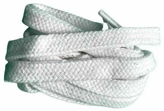 Corbby Шнурки плоские, широкие, белые, 150 см - фотография № 1