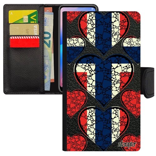 фото Чехол-книжка на смартфон // apple iphone 7 plus // "флаг норвегии с сердцем" государственный патриот, utaupia, цветной