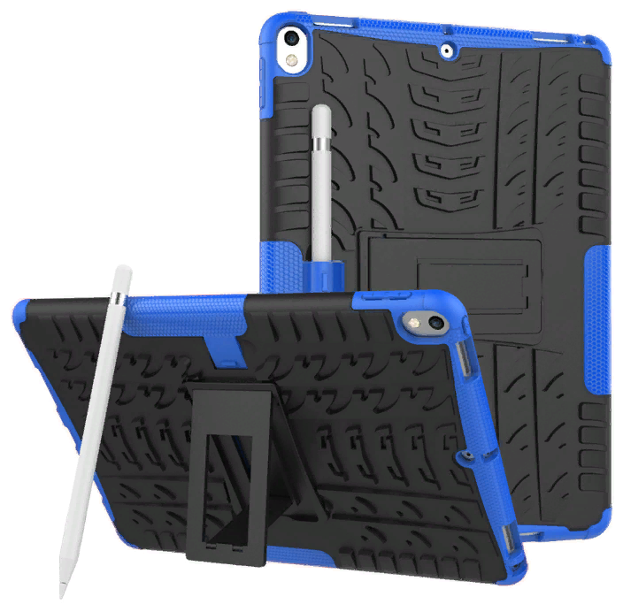 Чехол-бампер MyPads для iPad Pro 2 10.5 A1701 A1709 iPad Air 3 (2019) противоударный усиленный ударопрочный синий