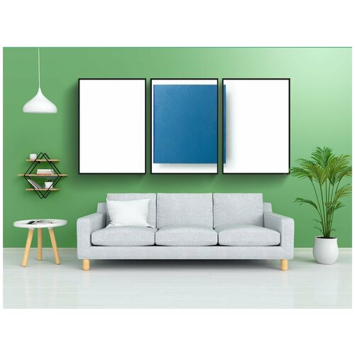 фото Набор модулных постеров для интерьера "книга, обложка, синий" 60x90 см. в тубусе, без рамки lotsprints