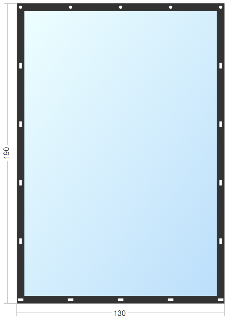 Мягкое окно Софтокна 130х190 см съемное, Скоба-ремешок, Прозрачная пленка 0,7мм, Черная окантовка, Комплект для установки - фотография № 3