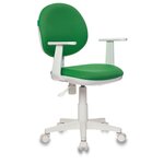 Кресло детское Бюрократ CH-W356/GREEN зеленый V398-42 (пластик белый) - изображение