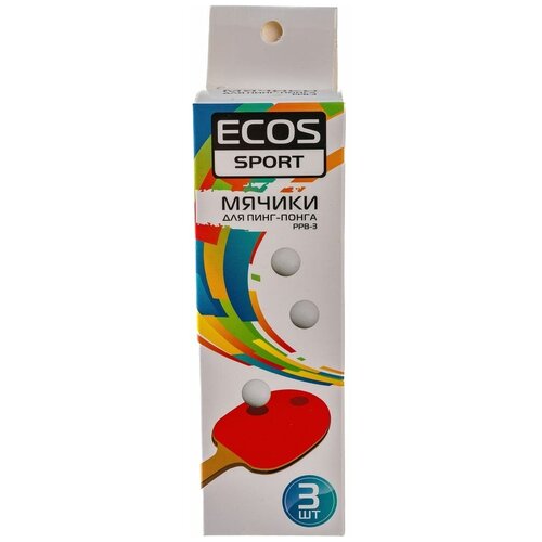 Мячики для пинг-понга Ecos PPB-3 774₽