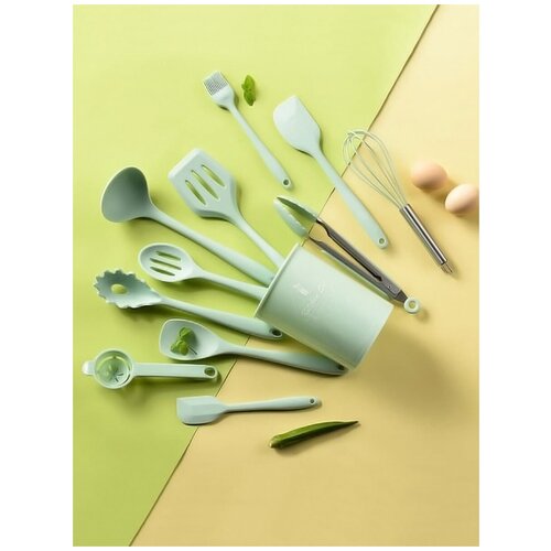 Премиальный набор кухонных принадлежностей из силикона / Кухонный набор из 12 предметов