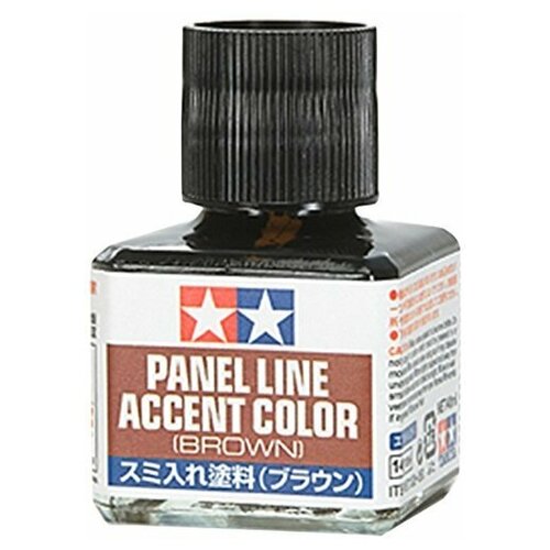 Tamiya America, Inc Panel Line Accent Color, 40ml Brown, TAM87132