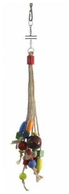 Triol игрушка для птиц "Бусины на веревочке", 210х60 мм - фотография № 2