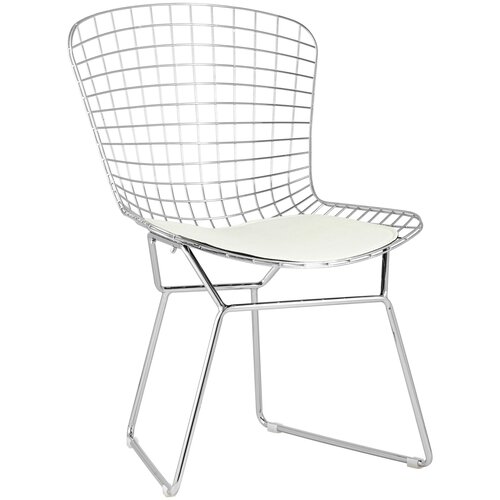 фото Комплект стульев обеденных 4 шт bertoia, черный, с черной подушкой stool group