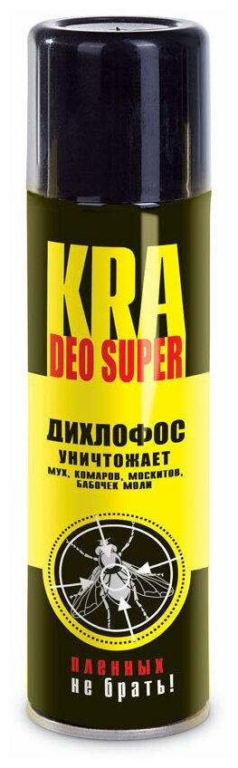 «KRA — deo super — Дихлофос» — для уничтожения летающих насекомых. 300 см куб.