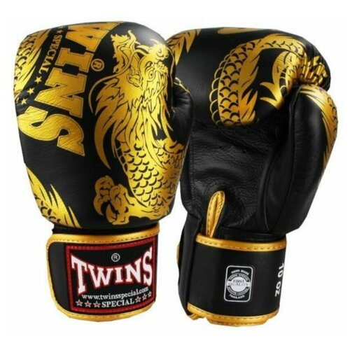 Боксерские перчатки TWINS FBGVL3-49 черные-золотые 16 унций