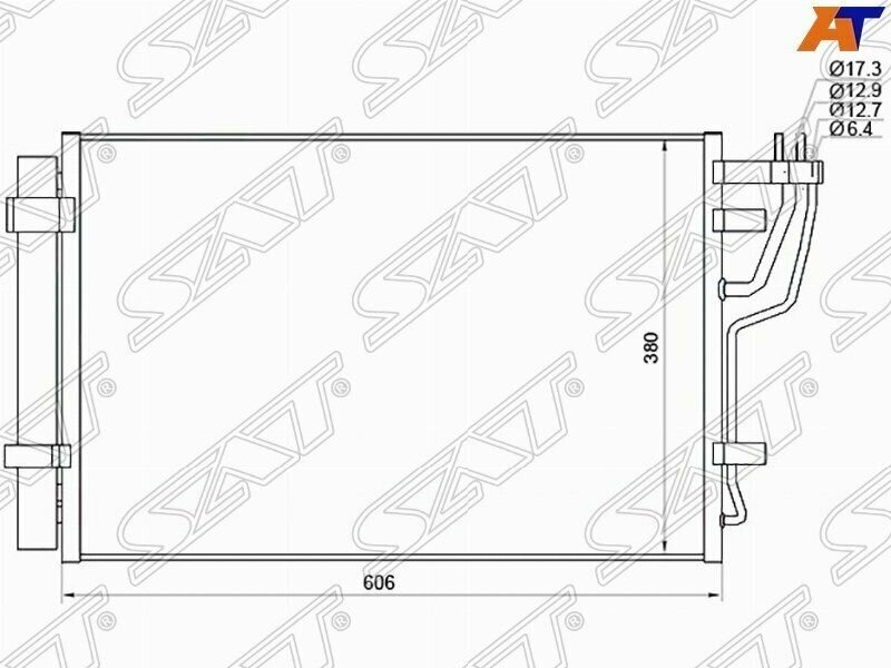 Радиатор кондиционера KIA CEED 07-/HYUNDAI I30 07-/ELANTRA 06- SAT хендай эланта