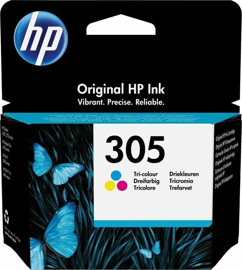 Картридж HP 305 2-ml Tri-colour Ink Cartridge трехцветный