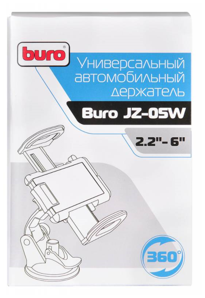 Держатель BURO 2.2"- 6", для смартфонов 2.2"-6", черный [jz-05w] - фото №9