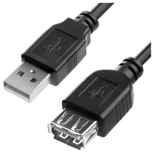 Кабель удлинительный USB A (M) - USB A (F), 3м, Telecom (VUS6956T-3M) комплект 2 штук кабель usb 2 0 am af 5 м прозр telecom vus6956t 5m