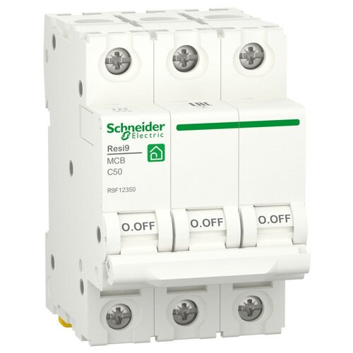 Schneider Electric RESI9 Автоматический выключатель (АВ) С 50А 3P 6000A R9F12350 (7 шт.) resi9 автоматический выключатель ав с 50а 3p 6000a r9f12350