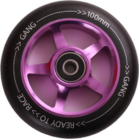 Колесо фиолетовое GANG 100 мм с подшипниками ABEC 9 для трюкового самоката