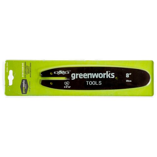 greenworks аккумуляторный сучкорез greenworks gd24csmnx без акб и зу 2008707 Шина Greenworks для электрического и аккумуляторного высотореза/сучкореза, длина шины 20 см