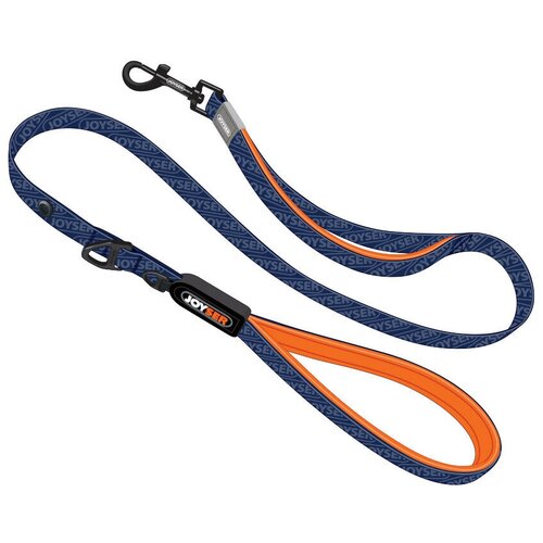 Поводок JOYSER для собак Walk Base Leash M синий с оранжевым