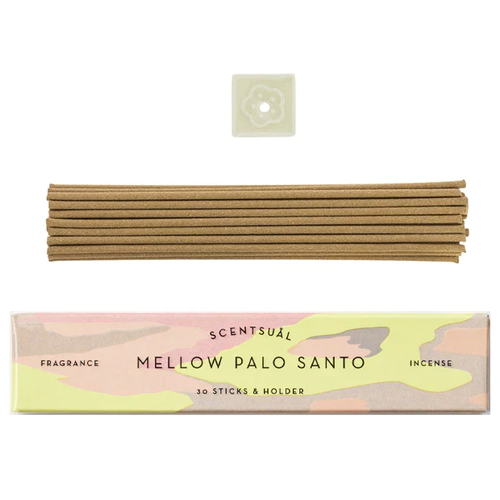 Благовония / Nippon Kodo / Scentsual / Mellow Palo Santo, 30 палочек, подставка благовония nippon kodo scentsual bitter pink ginger 30 палочек подставка